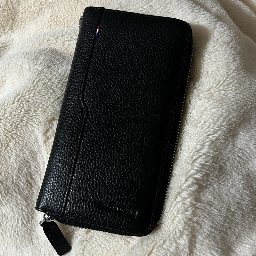 Black leather wallet - Brand new